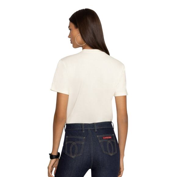 NWT! Johnny Was Sasson Graphic Print Heart OOLALA Floral Tee - Size Small - Picture 4 of 7